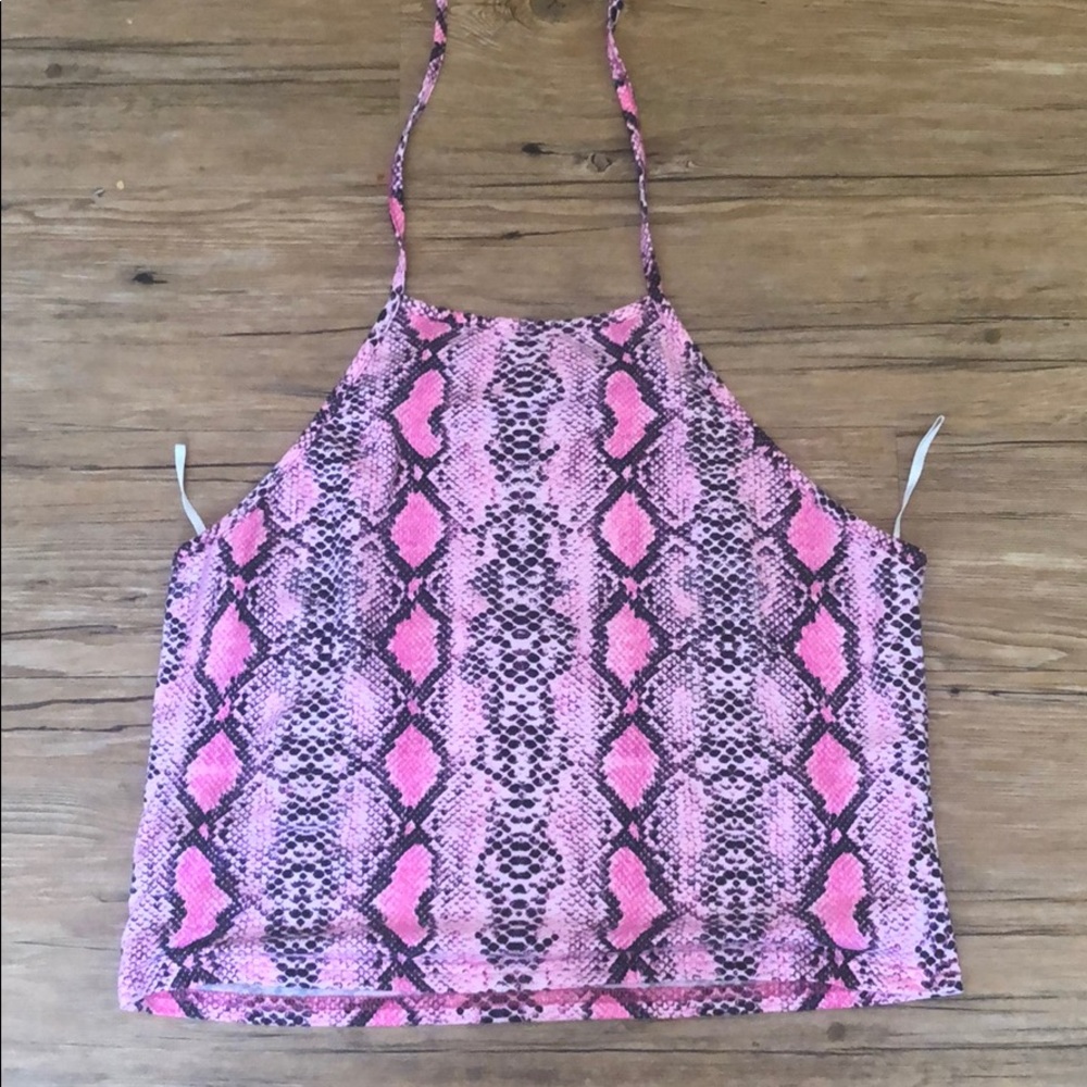 Snake skin crop top